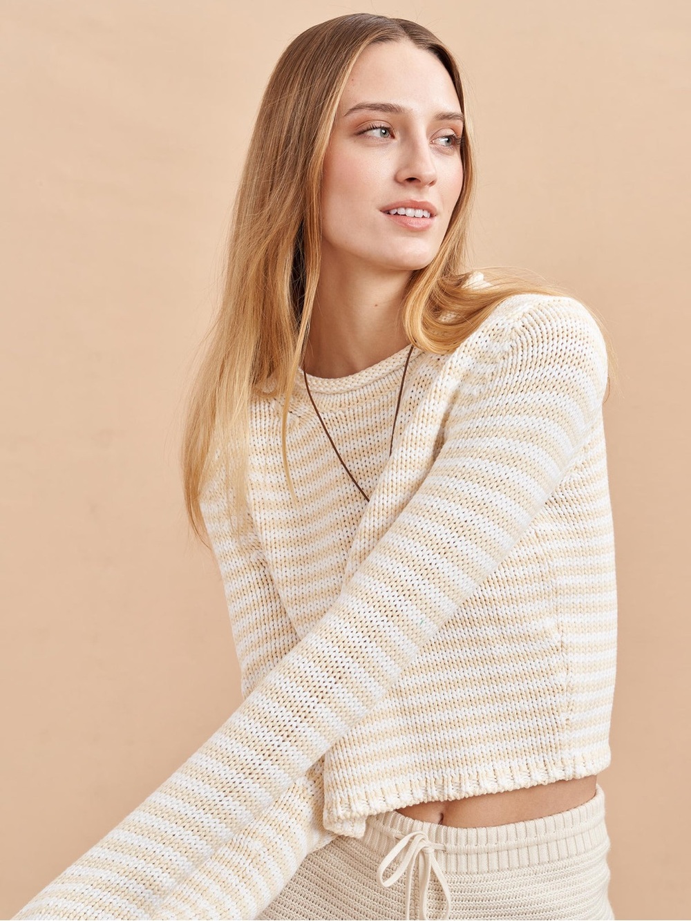 La Ligne mini marina fine stripe sweater